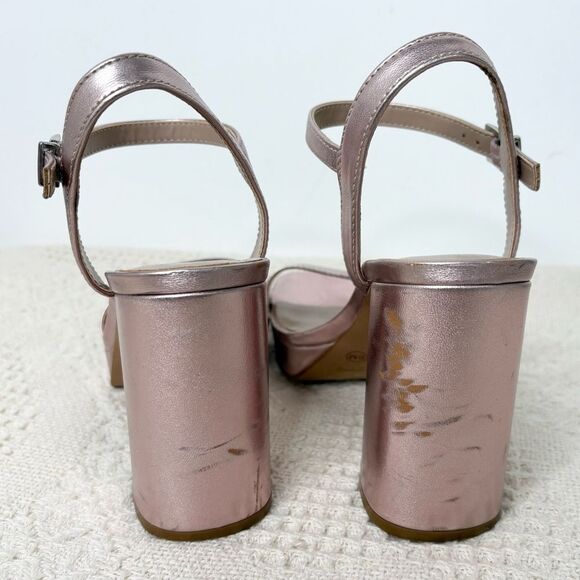 Mix No. 6 Sundra Sandal Metallic Pink Platform Heels - Picture 5 of 12